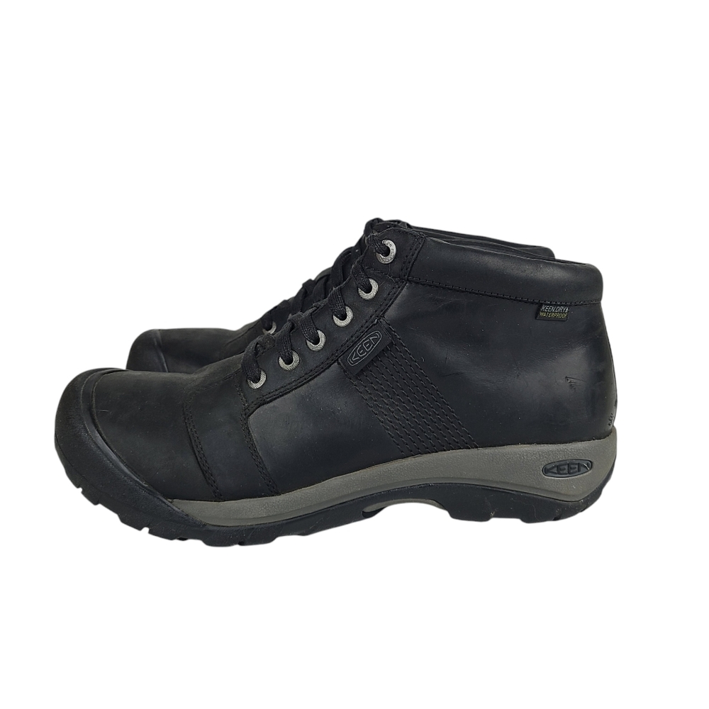 Keen Austin Mid Keen Austin Men's Waterproof Black Nubuck Leather  Mid-Height Boots